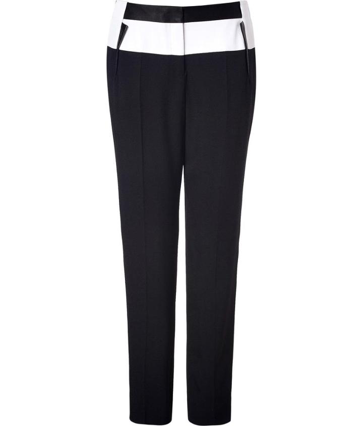 Prabal Gurung Draped Harem Pants With Leather Inserts