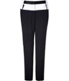 Prabal Gurung Draped Harem Pants With Leather Inserts