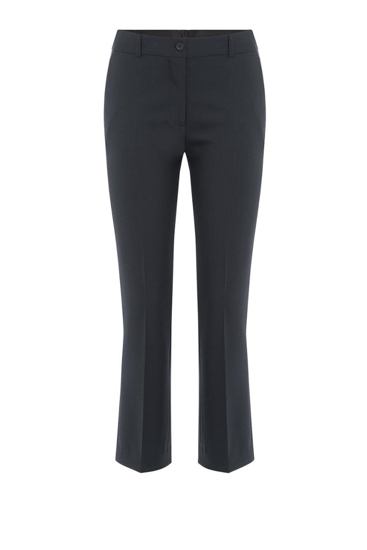 Jil Sander Navy Jil Sander Navy Cropped Pants With Wool