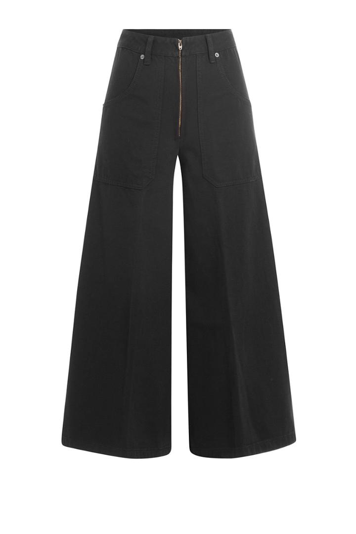 Marc Jacobs Marc Jacobs Wide Leg Cropped Cotton Pants