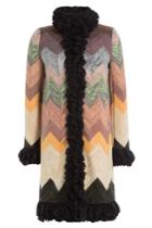 Missoni Missoni Wool Coat With Statement Collar And Trim - None