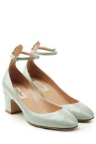 Valentino Valentino Patent Leather Tan-go Pumps - Green