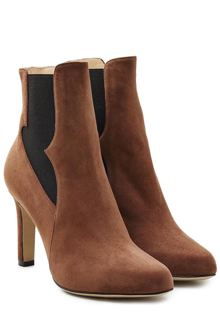 Paul Andrew Paul Andrew Suede High Heel Chelsea Boots