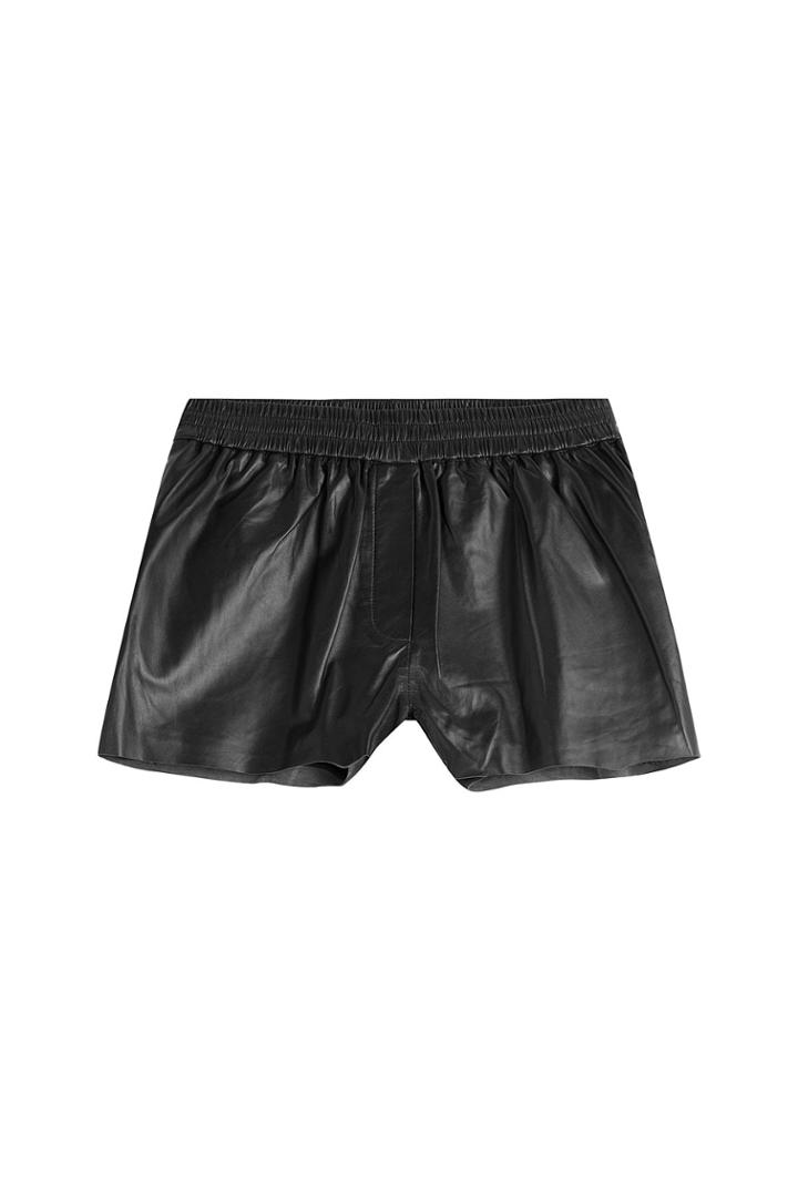 Mcq Alexander Mcqueen Mcq Alexander Mcqueen Leather Shorts - Black