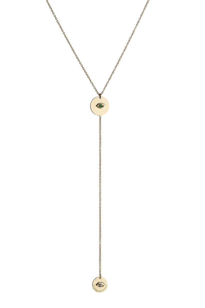 Delfina Delettrez Delfina Delettrez 18kt Yellow Gold Necklace With Emerald And Sapphire