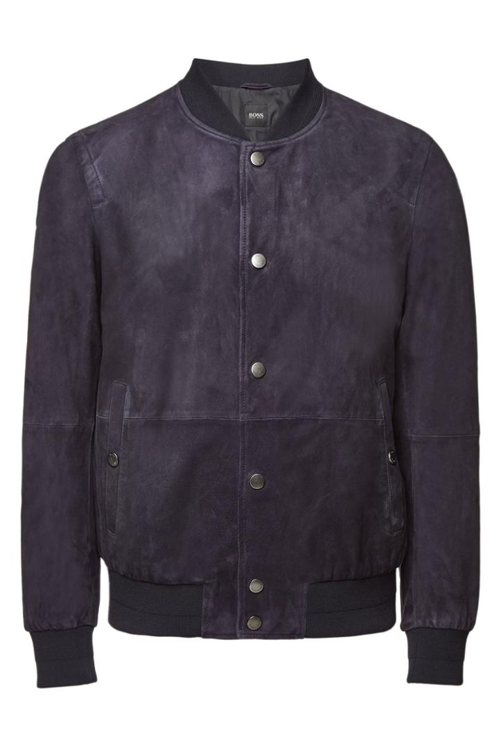 Boss Boss Aminor Suede Bomber Jacket