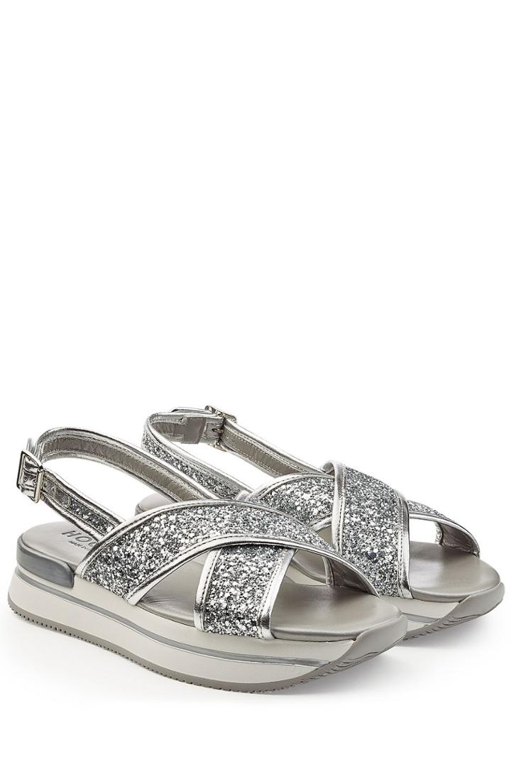 Hogan Hogan Platform Sandals With Glitter