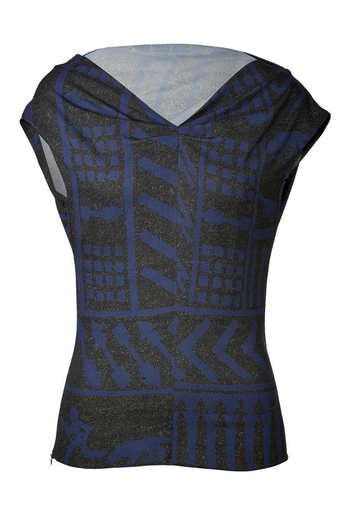 Vionnet Vionnet Stretch Silk Printed Top - Multicolor