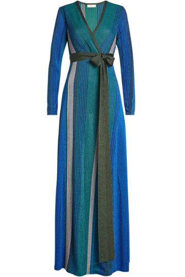 Dhela Dhela Metallic Knit Dress With Belt