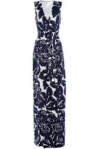 Diane Von Furstenberg Printed Silk Wrap Maxi-dress