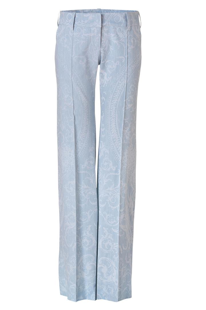 Balmain Balmain Vintage Blue Wide Leg Pants - Teal