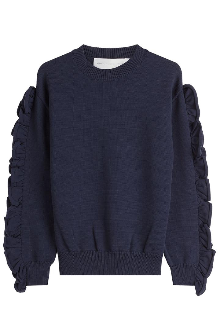 Victoria, Victoria Beckham Victoria, Victoria Beckham Pullover With Ruffled Sleeves