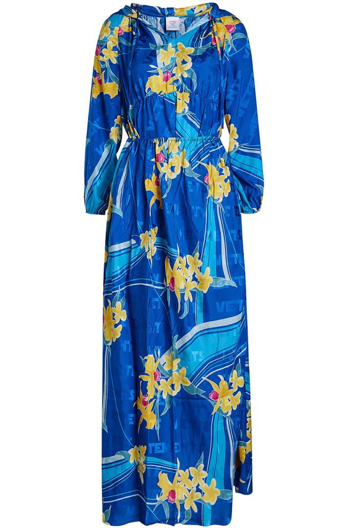 Vetements Vetements Printed Silk Top With Hood