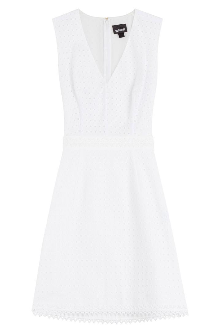 Just Cavalli Just Cavalli Cotton Dress With Embroidery - None
