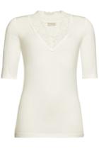 By Malene Birger By Malene Birger Jersey Shirt With Lace Trim
