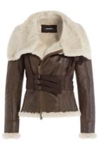 Dsquared2 Dsquared2 Leather Jacket With Shearling Lining - Brown