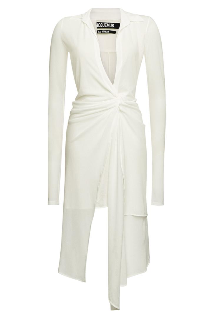 Jacquemus Jacquemus La Robe Bellagio Asymmetric Mini Dress