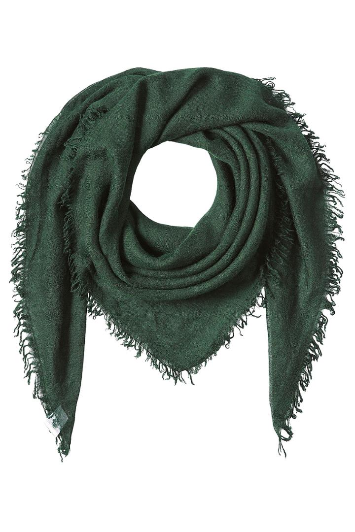 Faliero Sarti Faliero Sarti Cashmere-silk Fringed Scarf - Green