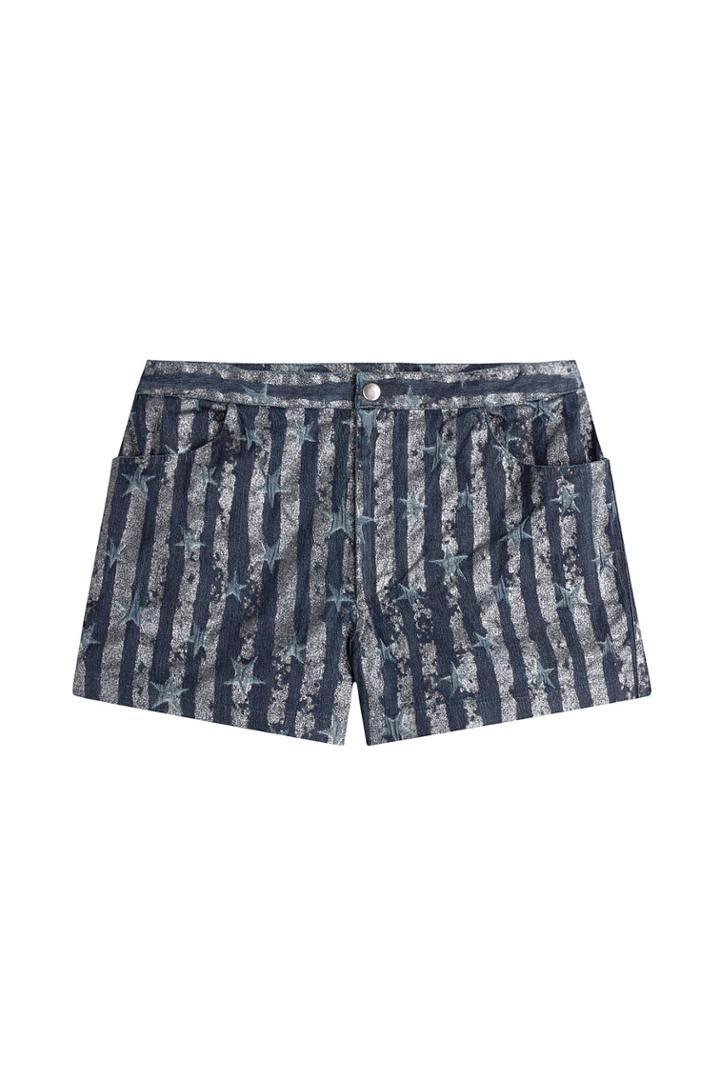 Anna Sui Anna Sui Printed Denim Shorts