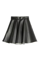 Msgm Msgm Faux Leather Skirt - Black