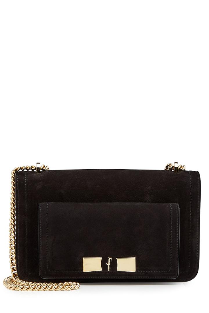 Salvatore Ferragamo Salvatore Ferragamo Ginevra Suede Shoulder Bag