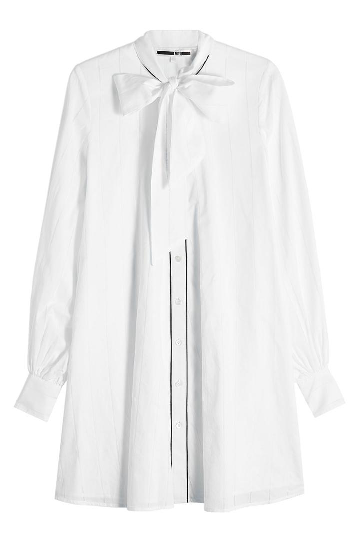 Mcq Alexander Mcqueen Mcq Alexander Mcqueen Cotton Dress With Tie At Neck