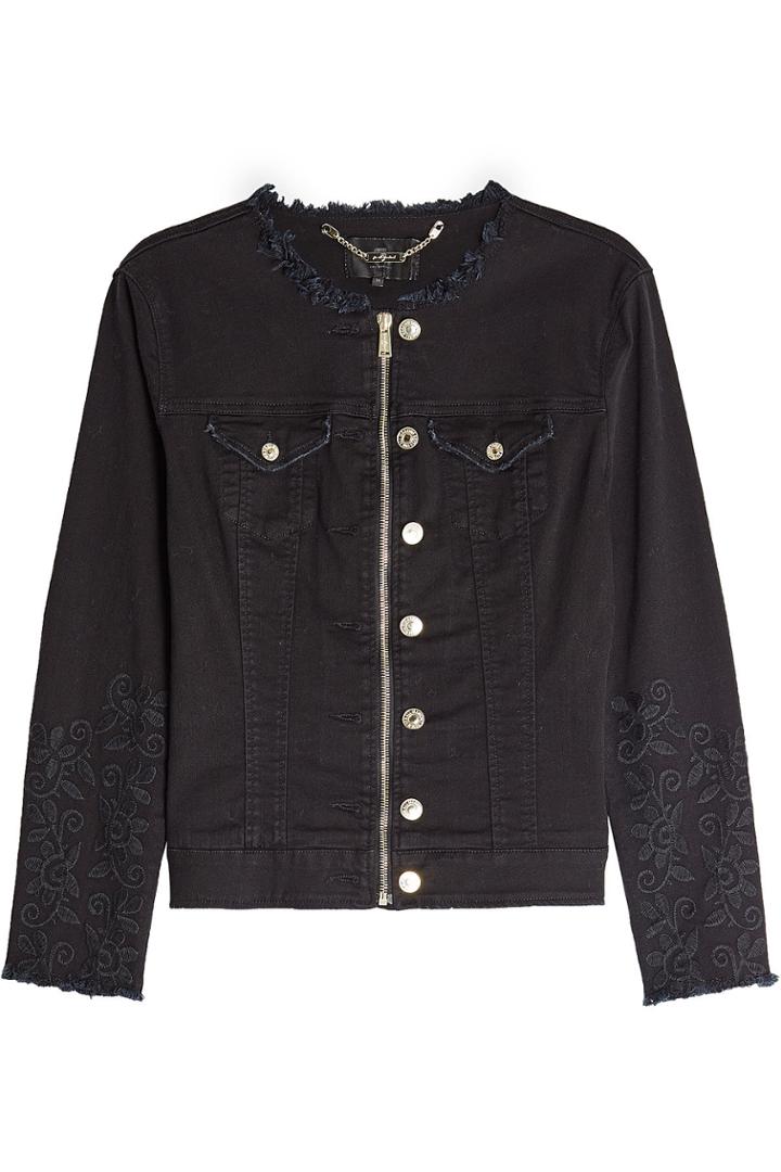 7 For All Mankind 7 For All Mankind Embroidered Denim Jacket