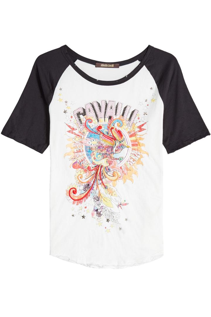 Roberto Cavalli Roberto Cavalli Printed Cotton Top
