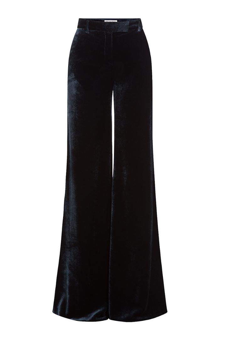 Emilio Pucci Emilio Pucci Wide Leg Velvet Pants - Blue