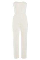 Tamara Mellon Tamara Mellon Strapless Jumpsuit - White