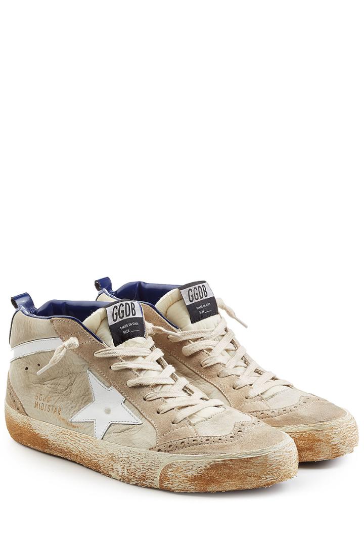Golden Goose Golden Goose Mid Star Leather And Suede Sneakers