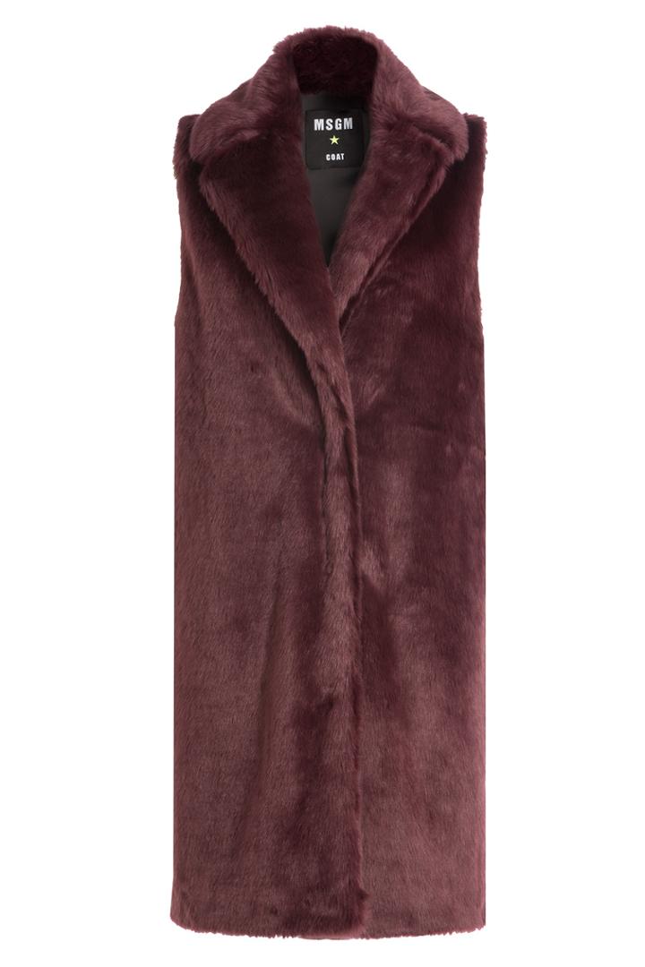 Msgm Msgm Faux Fur Vest - Red