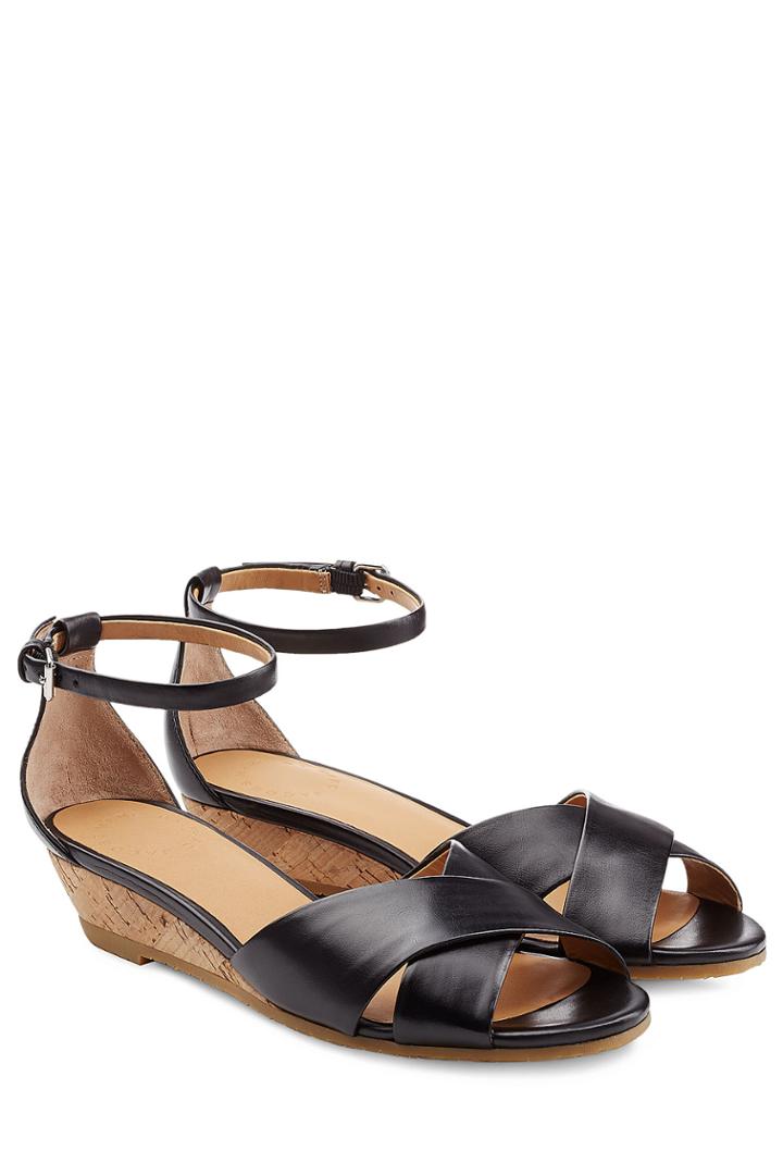 Marc By Marc Jacobs Marc By Marc Jacobs Leather Wedge Sandal - Black
