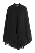Steffen Schraut Steffen Schraut Fringed Cape With Cashmere - Black