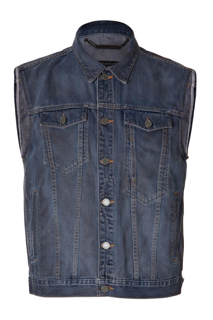 Marc By Marc Jacobs Marc By Marc Jacobs Jean Vest In Indigo Multi - Blue