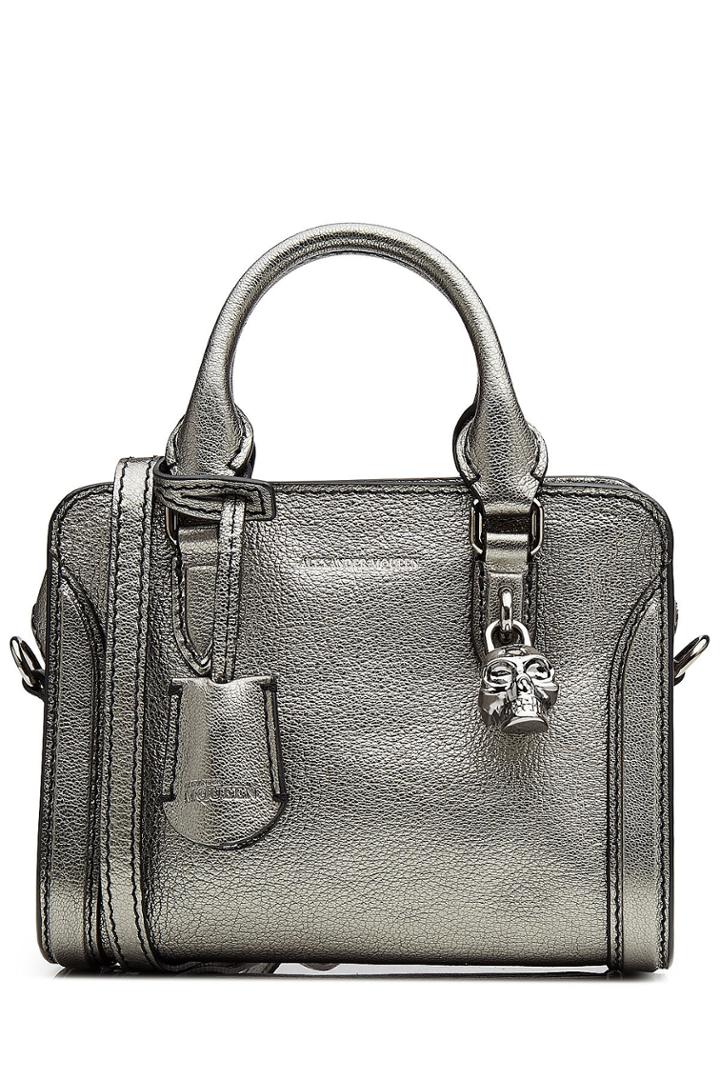Alexander Mcqueen Alexander Mcqueen Small Padlock Zip Around Leather Tote