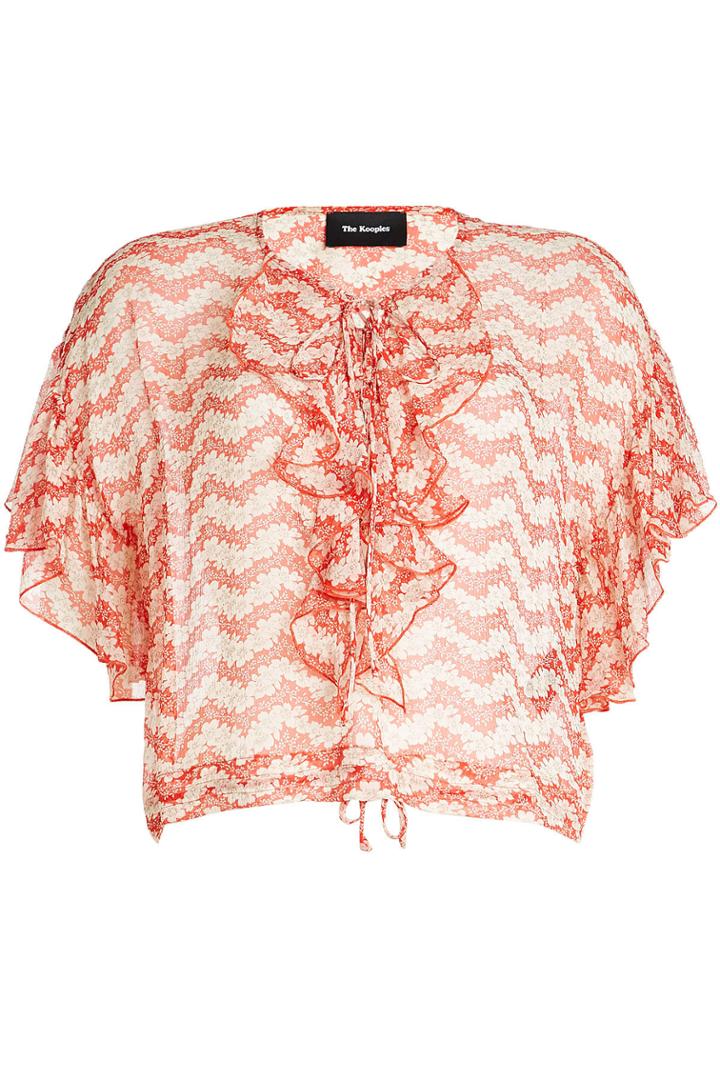 The Kooples The Kooples Printed Silk Chiffon Blouse