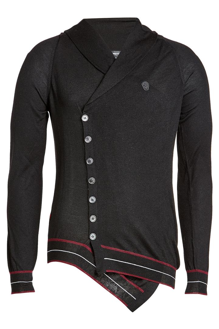 Alexander Mcqueen Alexander Mcqueen Cashmere Cardigan With Asymmetric Hemline
