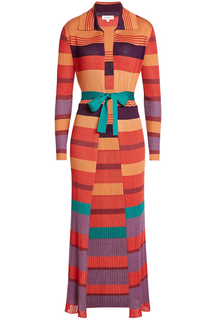 Etro Etro Ribbed Cardigan With Cotton