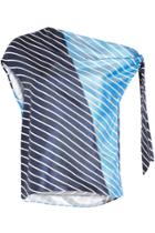 Tibi Tibi Delphina Striped Silk Top