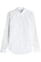 Dkny Dkny Cotton Shirt With Lace Sleeves