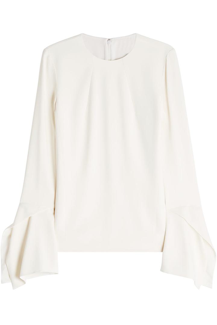 Victoria Beckham Victoria Beckham Crepe Top With Flared Cuffs