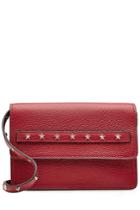R.e.d. Valentino R.e.d. Valentino Leather Shoulder Bag With Stud Embellishment - Red