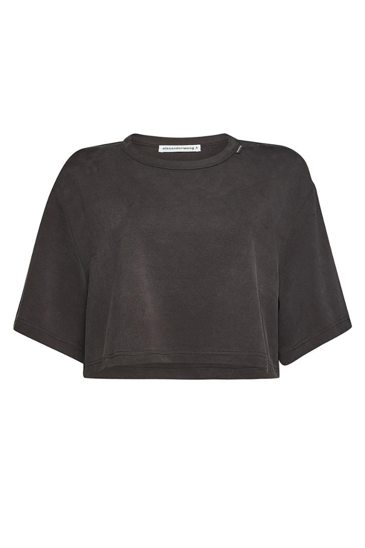 Alexanderwang.t Alexanderwang.t Cupro Jersey Crop Top