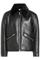 Our Legacy Our Legacy Leather Jacket With Shearling Collar