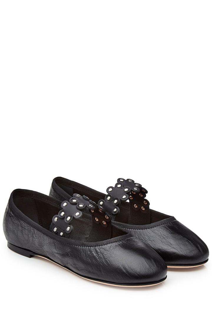 R.e.d Valentino R.e.d Valentino Leather Ballerinas