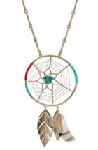 Aur Lie Bidermann Dreamcatcher Gold-plated Pendant Necklace