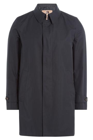 Sealup Sealup Cotton Blend Car Coat - Blue