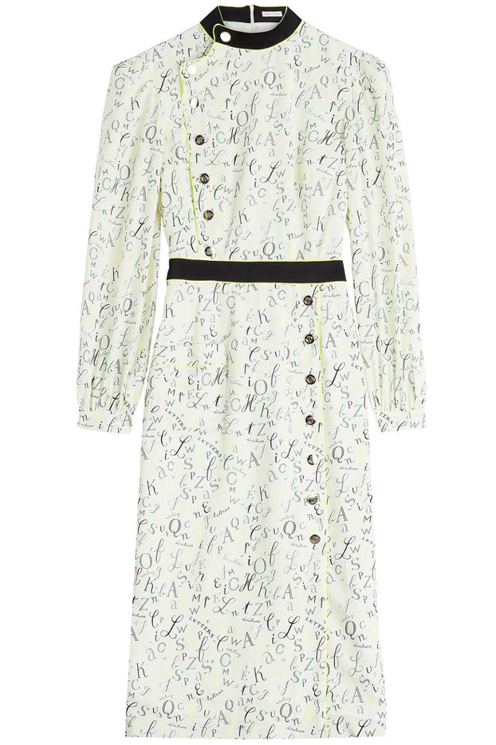Olympia Le-tan Olympia Le-tan Bootham Printed Dress - White