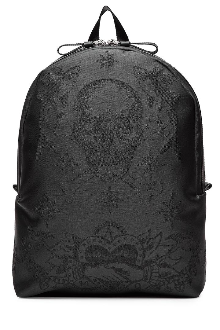 Alexander Mcqueen Alexander Mcqueen Fabric Backpack With Leather - Black